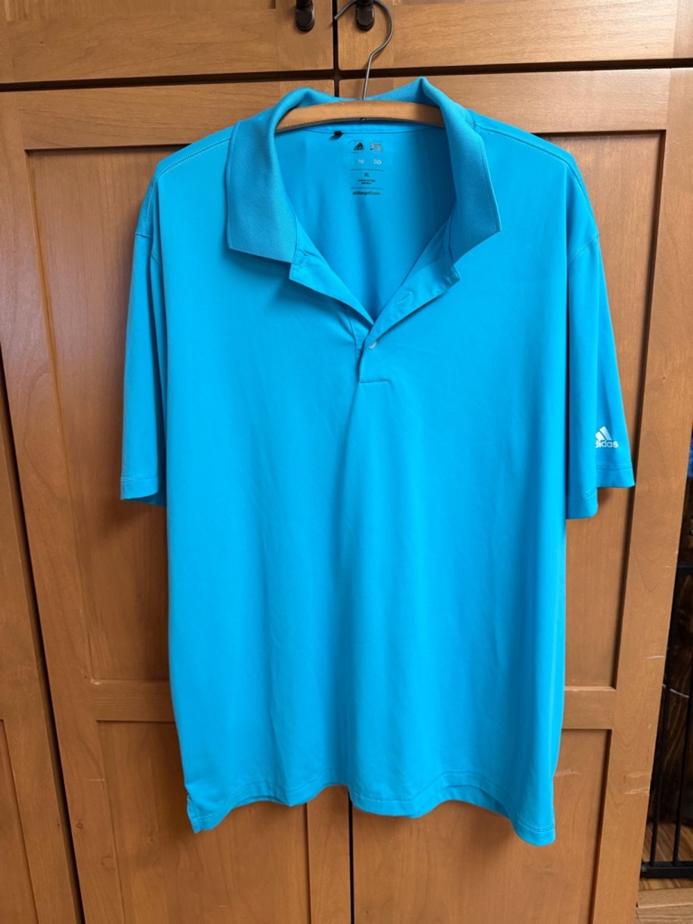 adidas Men's Polo Shirt - Aqua Blue